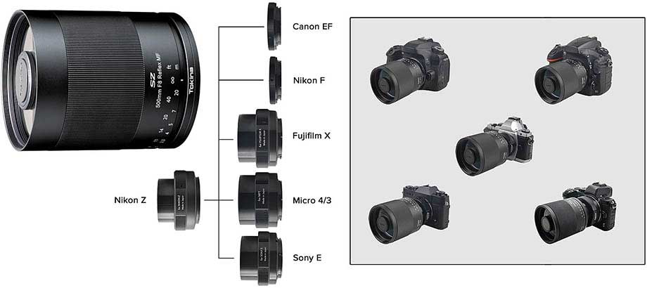 Catadioptric Telephoto Tokina SZ Super Tele 500mm F8 Reflex MF Lens